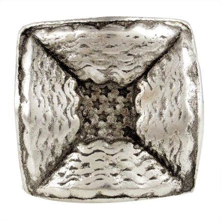 Square Conchos Antique Silver Aluminium Cabinet Knob